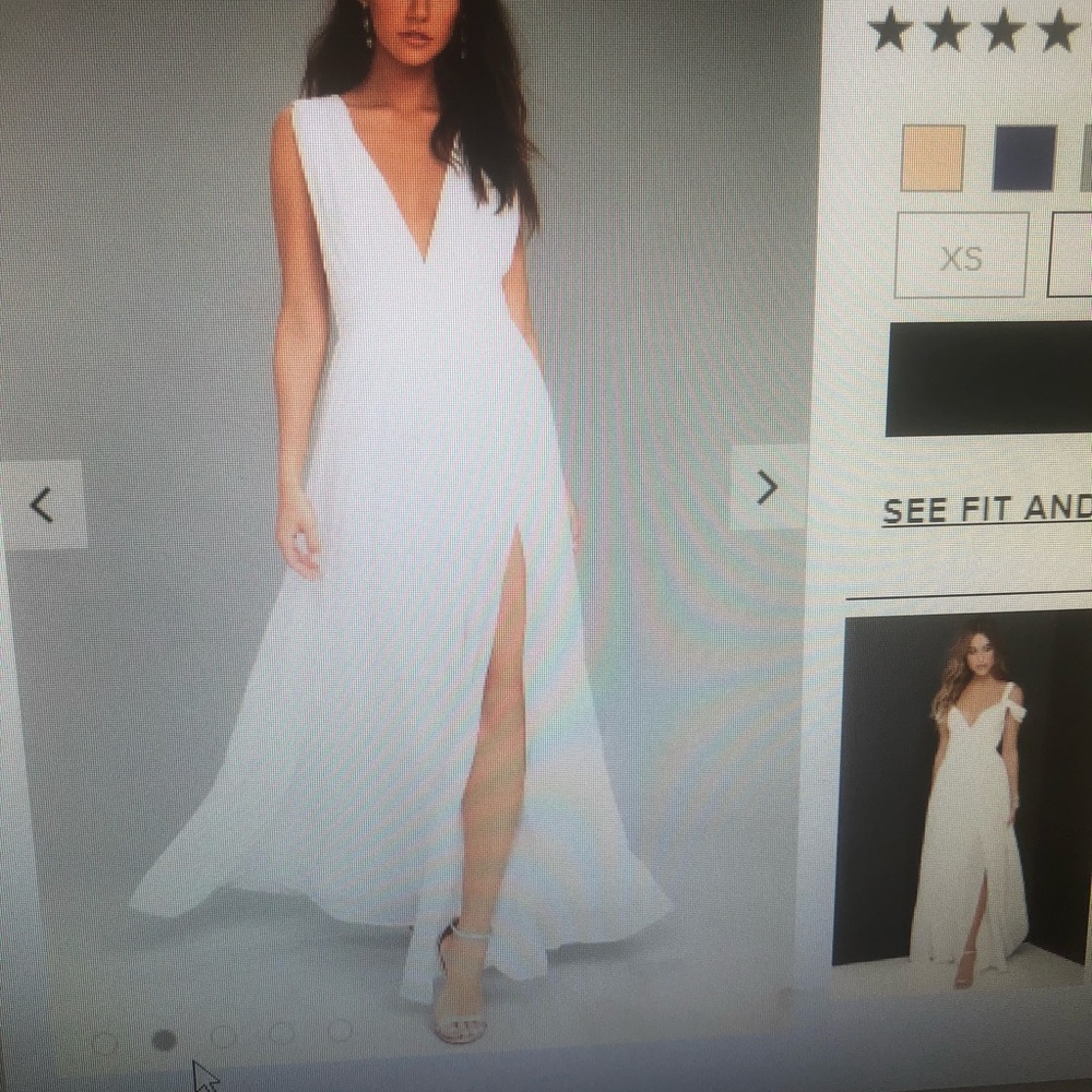 LULUS white maxi dress